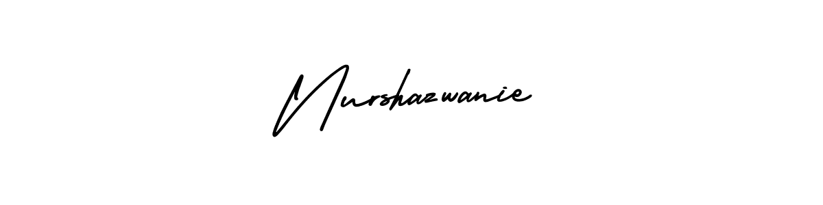 Create a beautiful signature design for name Nurshazwanie. With this signature (AmerikaSignatureDemo-Regular) fonts, you can make a handwritten signature for free. Nurshazwanie signature style 3 images and pictures png