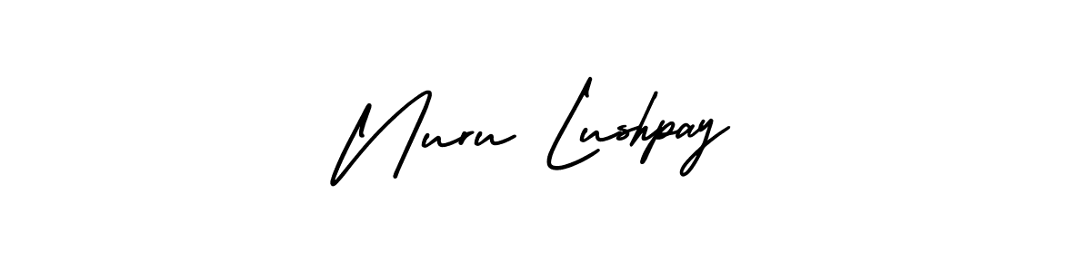 Design your own signature with our free online signature maker. With this signature software, you can create a handwritten (AmerikaSignatureDemo-Regular) signature for name Nuru Lushpay. Nuru Lushpay signature style 3 images and pictures png