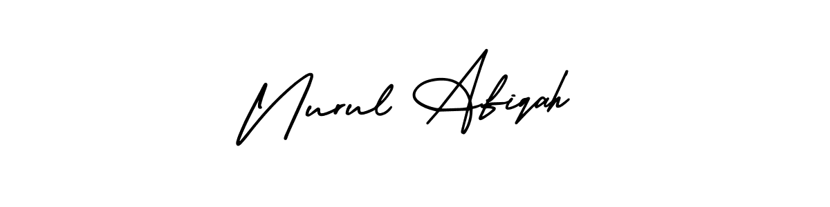Design your own signature with our free online signature maker. With this signature software, you can create a handwritten (AmerikaSignatureDemo-Regular) signature for name Nurul Afiqah. Nurul Afiqah signature style 3 images and pictures png