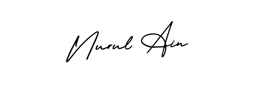 You should practise on your own different ways (AmerikaSignatureDemo-Regular) to write your name (Nurul Ain) in signature. don't let someone else do it for you. Nurul Ain signature style 3 images and pictures png