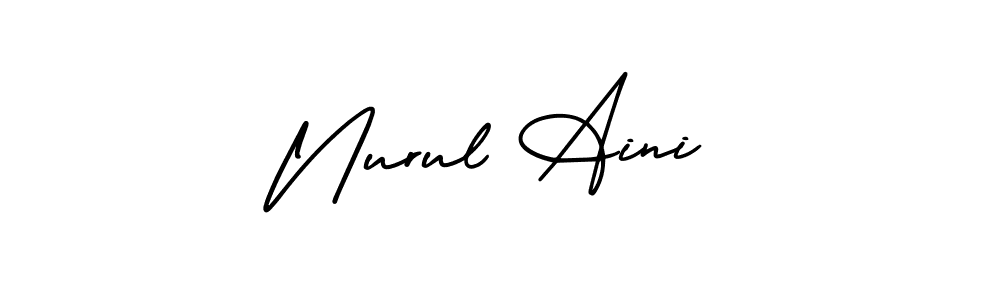 How to Draw Nurul Aini signature style? AmerikaSignatureDemo-Regular is a latest design signature styles for name Nurul Aini. Nurul Aini signature style 3 images and pictures png