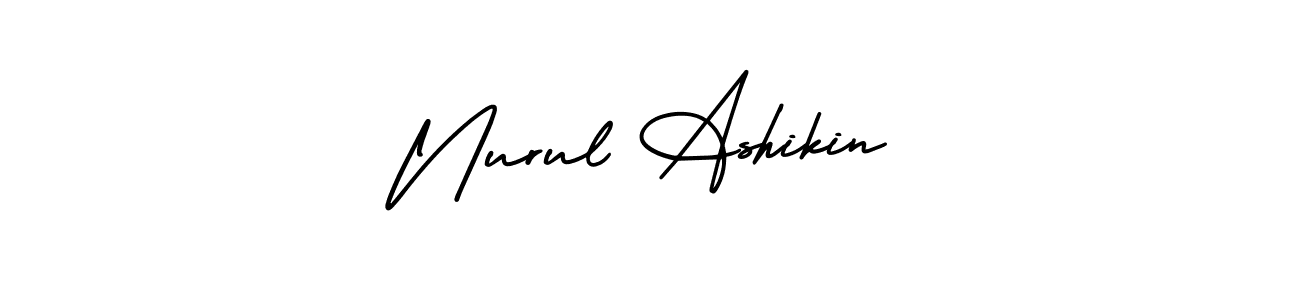 AmerikaSignatureDemo-Regular is a professional signature style that is perfect for those who want to add a touch of class to their signature. It is also a great choice for those who want to make their signature more unique. Get Nurul Ashikin name to fancy signature for free. Nurul Ashikin signature style 3 images and pictures png