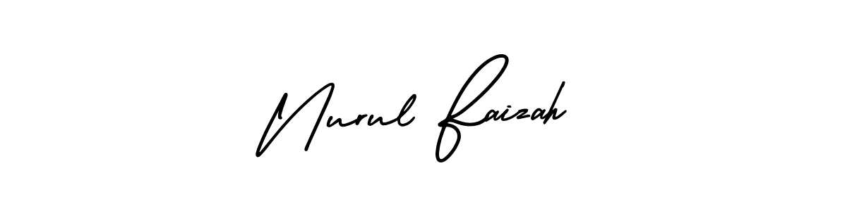 Also we have Nurul Faizah name is the best signature style. Create professional handwritten signature collection using AmerikaSignatureDemo-Regular autograph style. Nurul Faizah signature style 3 images and pictures png
