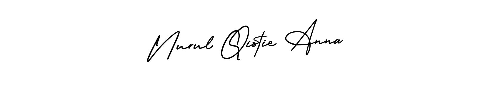 Nurul Qistie Anna stylish signature style. Best Handwritten Sign (AmerikaSignatureDemo-Regular) for my name. Handwritten Signature Collection Ideas for my name Nurul Qistie Anna. Nurul Qistie Anna signature style 3 images and pictures png