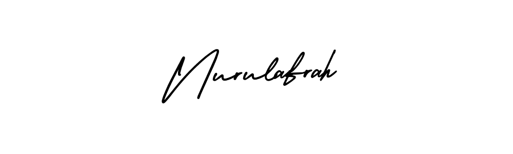 It looks lik you need a new signature style for name Nurulafrah. Design unique handwritten (AmerikaSignatureDemo-Regular) signature with our free signature maker in just a few clicks. Nurulafrah signature style 3 images and pictures png