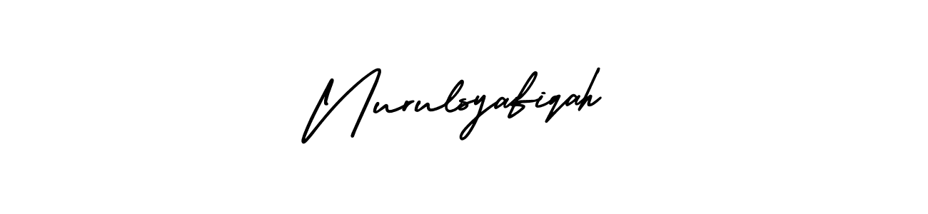 It looks lik you need a new signature style for name Nurulsyafiqah. Design unique handwritten (AmerikaSignatureDemo-Regular) signature with our free signature maker in just a few clicks. Nurulsyafiqah signature style 3 images and pictures png