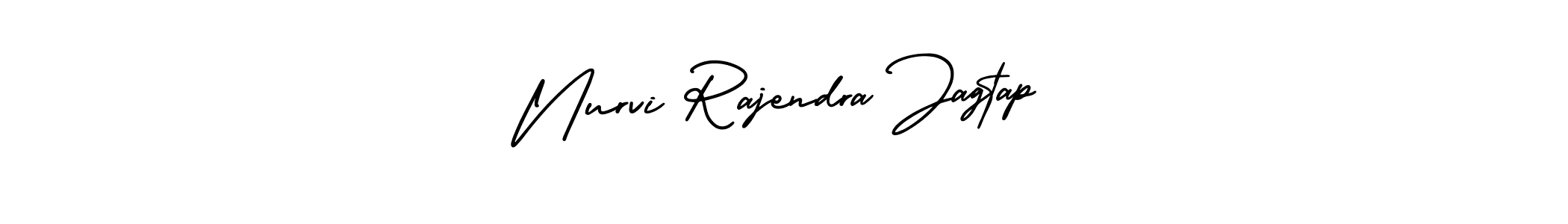 The best way (AmerikaSignatureDemo-Regular) to make a short signature is to pick only two or three words in your name. The name Nurvi Rajendra Jagtap include a total of six letters. For converting this name. Nurvi Rajendra Jagtap signature style 3 images and pictures png