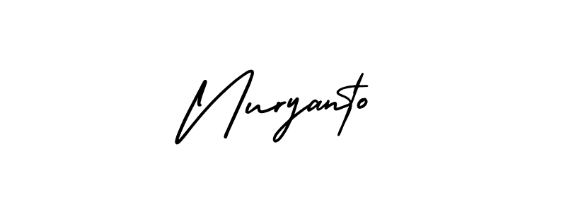 Make a beautiful signature design for name Nuryanto. With this signature (AmerikaSignatureDemo-Regular) style, you can create a handwritten signature for free. Nuryanto signature style 3 images and pictures png