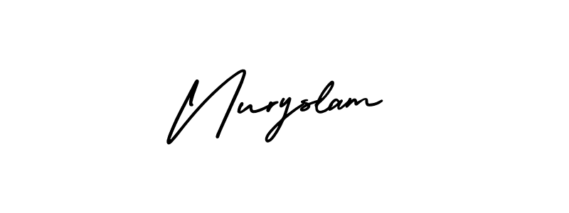 Once you've used our free online signature maker to create your best signature AmerikaSignatureDemo-Regular style, it's time to enjoy all of the benefits that Nuryslam name signing documents. Nuryslam signature style 3 images and pictures png