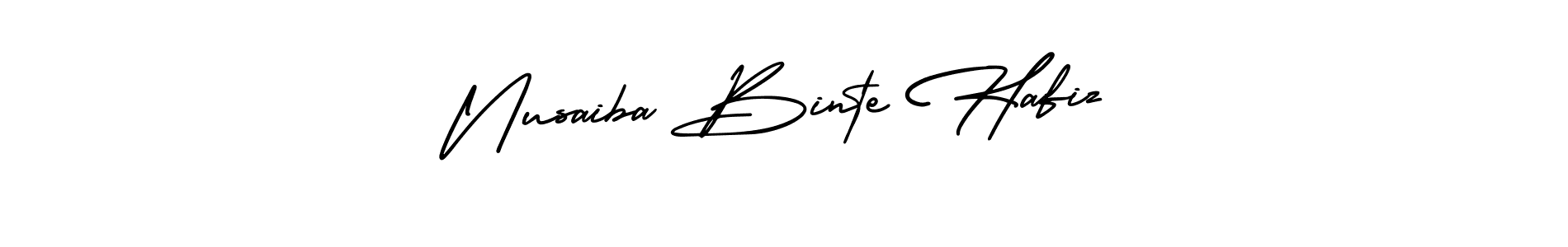 Create a beautiful signature design for name Nusaiba Binte Hafiz. With this signature (AmerikaSignatureDemo-Regular) fonts, you can make a handwritten signature for free. Nusaiba Binte Hafiz signature style 3 images and pictures png