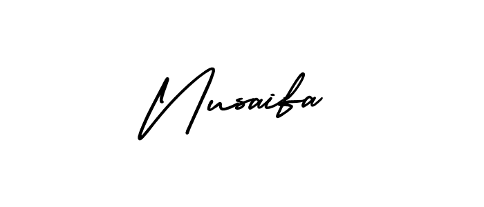 if you are searching for the best signature style for your name Nusaifa. so please give up your signature search. here we have designed multiple signature styles  using AmerikaSignatureDemo-Regular. Nusaifa signature style 3 images and pictures png