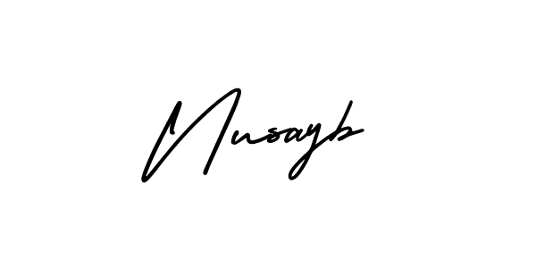 Design your own signature with our free online signature maker. With this signature software, you can create a handwritten (AmerikaSignatureDemo-Regular) signature for name Nusayb. Nusayb signature style 3 images and pictures png