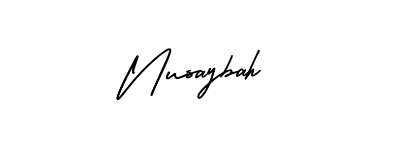 Make a beautiful signature design for name Nusaybah. Use this online signature maker to create a handwritten signature for free. Nusaybah signature style 3 images and pictures png