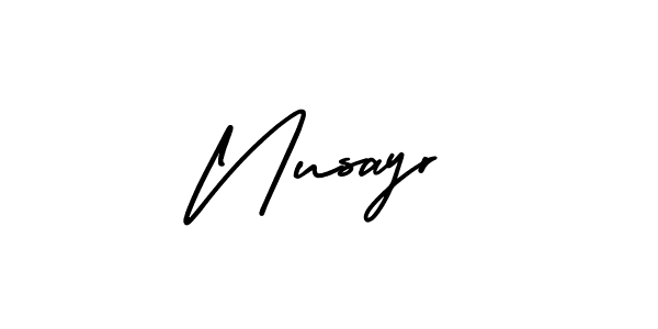 Nusayr stylish signature style. Best Handwritten Sign (AmerikaSignatureDemo-Regular) for my name. Handwritten Signature Collection Ideas for my name Nusayr. Nusayr signature style 3 images and pictures png