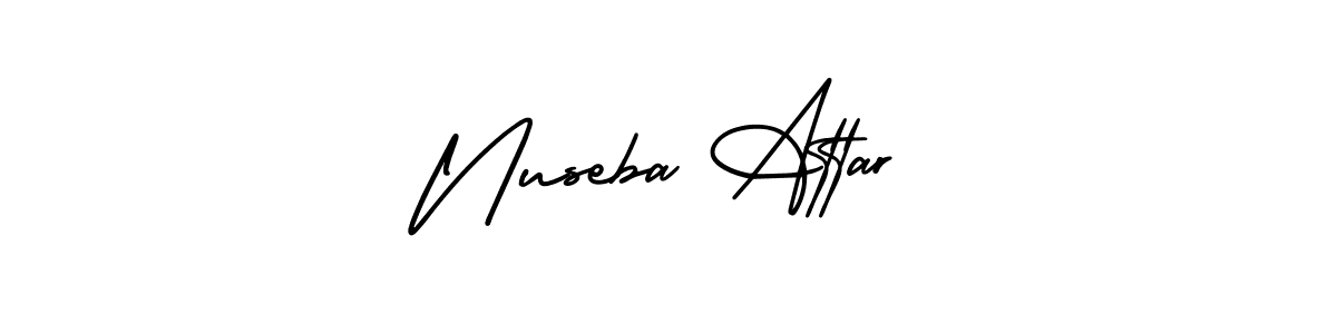 How to make Nuseba Attar signature? AmerikaSignatureDemo-Regular is a professional autograph style. Create handwritten signature for Nuseba Attar name. Nuseba Attar signature style 3 images and pictures png