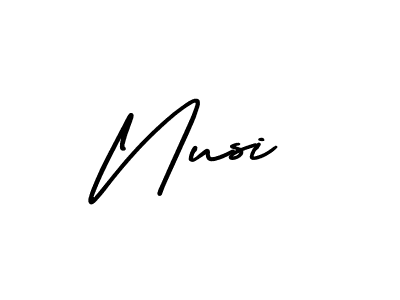Make a beautiful signature design for name Nusi. With this signature (AmerikaSignatureDemo-Regular) style, you can create a handwritten signature for free. Nusi signature style 3 images and pictures png