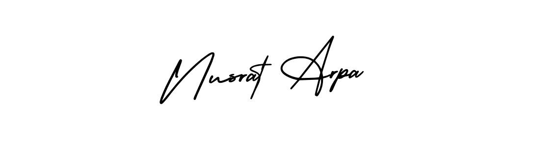 if you are searching for the best signature style for your name Nusrat Arpa. so please give up your signature search. here we have designed multiple signature styles  using AmerikaSignatureDemo-Regular. Nusrat Arpa signature style 3 images and pictures png