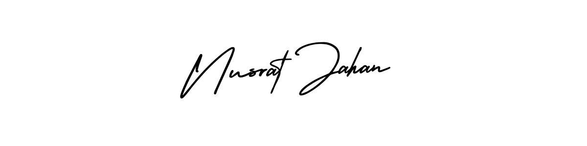 Nusrat Jahan stylish signature style. Best Handwritten Sign (AmerikaSignatureDemo-Regular) for my name. Handwritten Signature Collection Ideas for my name Nusrat Jahan. Nusrat Jahan signature style 3 images and pictures png