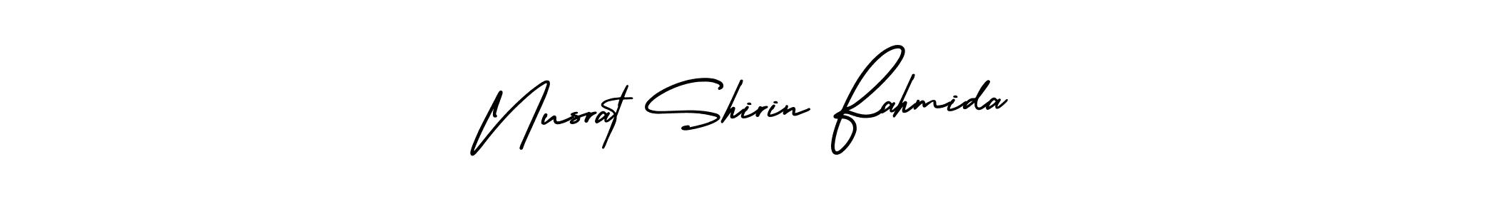 Use a signature maker to create a handwritten signature online. With this signature software, you can design (AmerikaSignatureDemo-Regular) your own signature for name Nusrat Shirin Fahmida. Nusrat Shirin Fahmida signature style 3 images and pictures png