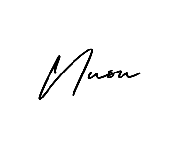 It looks lik you need a new signature style for name Nusu. Design unique handwritten (AmerikaSignatureDemo-Regular) signature with our free signature maker in just a few clicks. Nusu signature style 3 images and pictures png