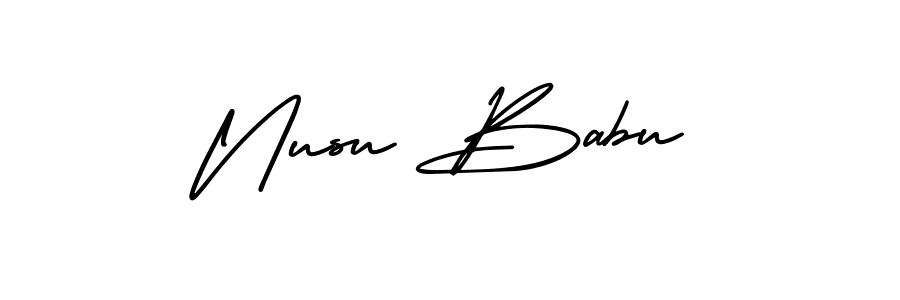How to Draw Nusu Babu signature style? AmerikaSignatureDemo-Regular is a latest design signature styles for name Nusu Babu. Nusu Babu signature style 3 images and pictures png