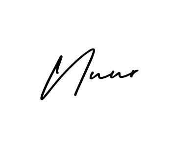 The best way (AmerikaSignatureDemo-Regular) to make a short signature is to pick only two or three words in your name. The name Nuur include a total of six letters. For converting this name. Nuur signature style 3 images and pictures png