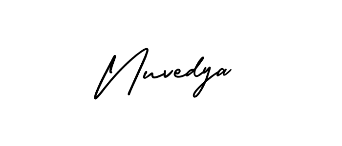 Also You can easily find your signature by using the search form. We will create Nuvedya name handwritten signature images for you free of cost using AmerikaSignatureDemo-Regular sign style. Nuvedya signature style 3 images and pictures png