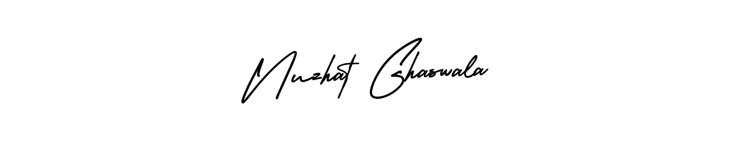 It looks lik you need a new signature style for name Nuzhat Ghaswala. Design unique handwritten (AmerikaSignatureDemo-Regular) signature with our free signature maker in just a few clicks. Nuzhat Ghaswala signature style 3 images and pictures png