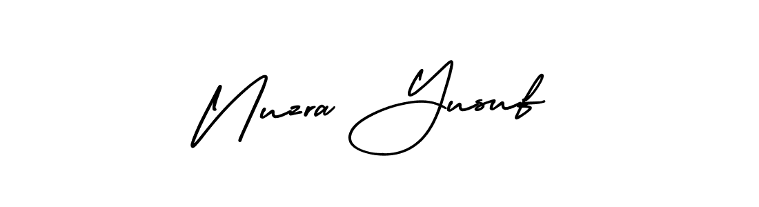 Design your own signature with our free online signature maker. With this signature software, you can create a handwritten (AmerikaSignatureDemo-Regular) signature for name Nuzra Yusuf. Nuzra Yusuf signature style 3 images and pictures png