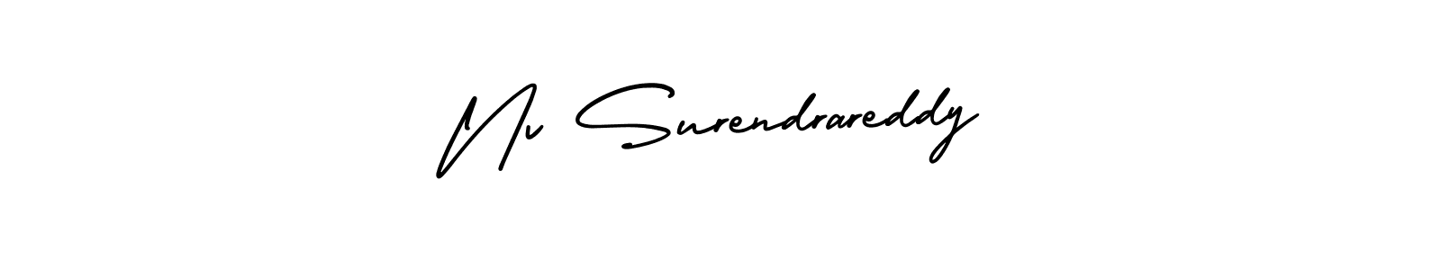 Design your own signature with our free online signature maker. With this signature software, you can create a handwritten (AmerikaSignatureDemo-Regular) signature for name Nv Surendrareddy. Nv Surendrareddy signature style 3 images and pictures png