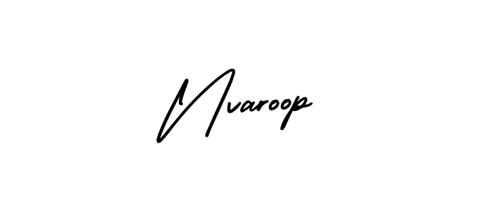 How to make Nvaroop signature? AmerikaSignatureDemo-Regular is a professional autograph style. Create handwritten signature for Nvaroop name. Nvaroop signature style 3 images and pictures png