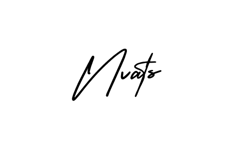 Similarly AmerikaSignatureDemo-Regular is the best handwritten signature design. Signature creator online .You can use it as an online autograph creator for name Nvats. Nvats signature style 3 images and pictures png