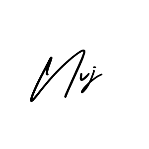 How to Draw Nvj signature style? AmerikaSignatureDemo-Regular is a latest design signature styles for name Nvj. Nvj signature style 3 images and pictures png
