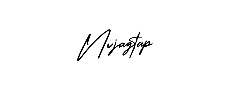 How to Draw Nvjagtap signature style? AmerikaSignatureDemo-Regular is a latest design signature styles for name Nvjagtap. Nvjagtap signature style 3 images and pictures png