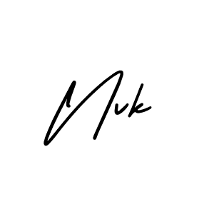 The best way (AmerikaSignatureDemo-Regular) to make a short signature is to pick only two or three words in your name. The name Nvk include a total of six letters. For converting this name. Nvk signature style 3 images and pictures png