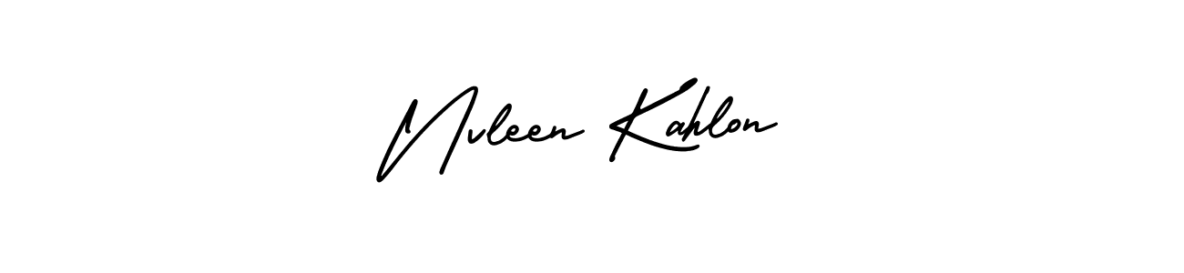Make a beautiful signature design for name Nvleen Kahlon. With this signature (AmerikaSignatureDemo-Regular) style, you can create a handwritten signature for free. Nvleen Kahlon signature style 3 images and pictures png