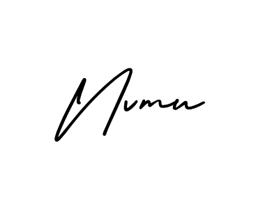 It looks lik you need a new signature style for name Nvmu. Design unique handwritten (AmerikaSignatureDemo-Regular) signature with our free signature maker in just a few clicks. Nvmu signature style 3 images and pictures png