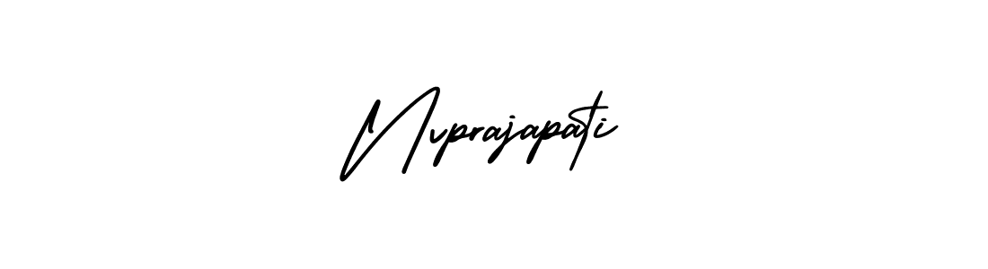 Nvprajapati stylish signature style. Best Handwritten Sign (AmerikaSignatureDemo-Regular) for my name. Handwritten Signature Collection Ideas for my name Nvprajapati. Nvprajapati signature style 3 images and pictures png