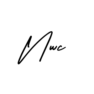 You should practise on your own different ways (AmerikaSignatureDemo-Regular) to write your name (Nwc) in signature. don't let someone else do it for you. Nwc signature style 3 images and pictures png