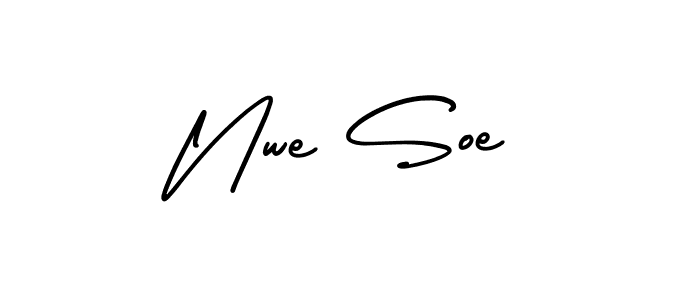 This is the best signature style for the Nwe Soe name. Also you like these signature font (AmerikaSignatureDemo-Regular). Mix name signature. Nwe Soe signature style 3 images and pictures png