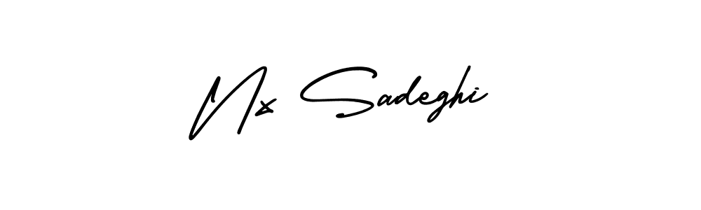 Use a signature maker to create a handwritten signature online. With this signature software, you can design (AmerikaSignatureDemo-Regular) your own signature for name Nx Sadeghi. Nx Sadeghi signature style 3 images and pictures png