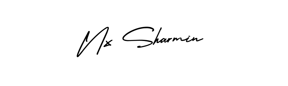 AmerikaSignatureDemo-Regular is a professional signature style that is perfect for those who want to add a touch of class to their signature. It is also a great choice for those who want to make their signature more unique. Get Nx Sharmin name to fancy signature for free. Nx Sharmin signature style 3 images and pictures png