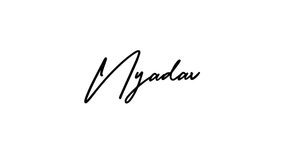 Create a beautiful signature design for name Nyadav. With this signature (AmerikaSignatureDemo-Regular) fonts, you can make a handwritten signature for free. Nyadav signature style 3 images and pictures png