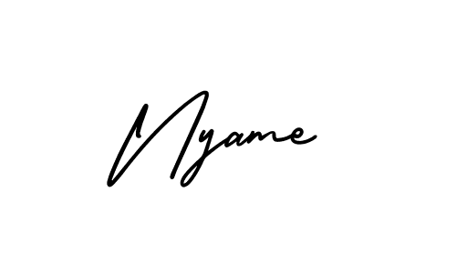 Once you've used our free online signature maker to create your best signature AmerikaSignatureDemo-Regular style, it's time to enjoy all of the benefits that Nyame name signing documents. Nyame signature style 3 images and pictures png