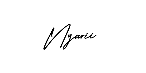 if you are searching for the best signature style for your name Nyarii. so please give up your signature search. here we have designed multiple signature styles  using AmerikaSignatureDemo-Regular. Nyarii signature style 3 images and pictures png