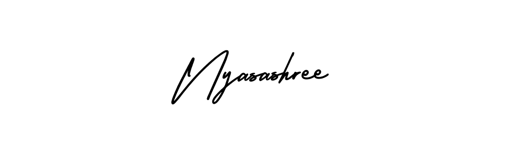 Make a short Nyasashree signature style. Manage your documents anywhere anytime using AmerikaSignatureDemo-Regular. Create and add eSignatures, submit forms, share and send files easily. Nyasashree signature style 3 images and pictures png