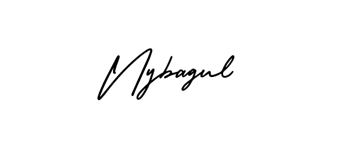 Design your own signature with our free online signature maker. With this signature software, you can create a handwritten (AmerikaSignatureDemo-Regular) signature for name Nybagul. Nybagul signature style 3 images and pictures png