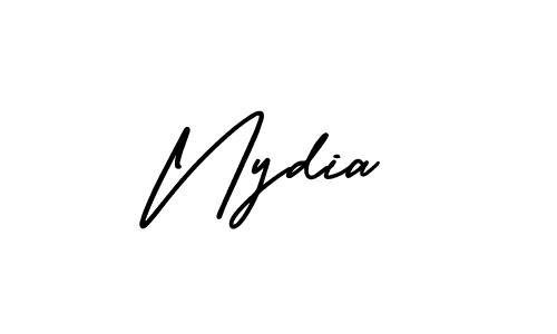 AmerikaSignatureDemo-Regular is a professional signature style that is perfect for those who want to add a touch of class to their signature. It is also a great choice for those who want to make their signature more unique. Get Nydia name to fancy signature for free. Nydia signature style 3 images and pictures png