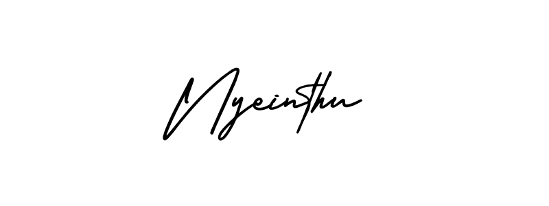 Make a beautiful signature design for name Nyeinthu. With this signature (AmerikaSignatureDemo-Regular) style, you can create a handwritten signature for free. Nyeinthu signature style 3 images and pictures png