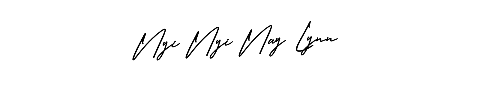 How to make Nyi Nyi Nay Lynn signature? AmerikaSignatureDemo-Regular is a professional autograph style. Create handwritten signature for Nyi Nyi Nay Lynn name. Nyi Nyi Nay Lynn signature style 3 images and pictures png